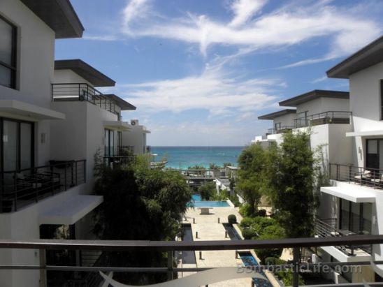 View from our villa out towards the sea at Discovery Shores in Boracay.